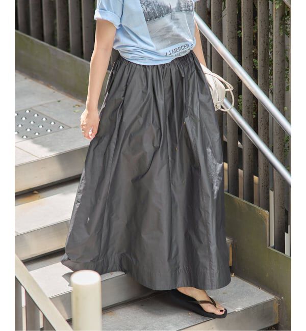 IENA「《一部カラー店舗限定》シャンブレータフタギャザースカート」|スカート|
