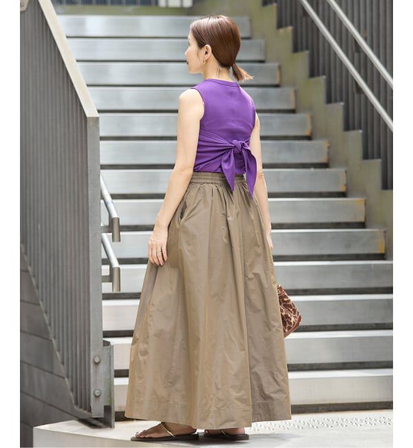 IENA「《一部カラー店舗限定》シャンブレータフタギャザースカート」|スカート|