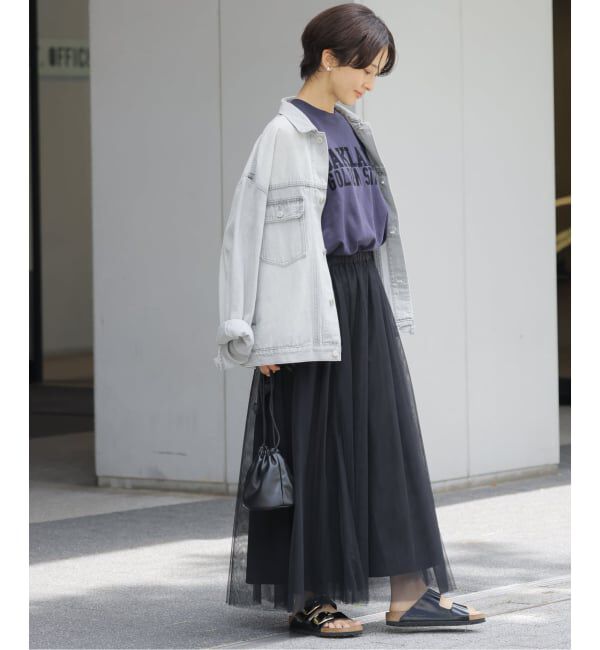 JOURNAL STANDARD relume「《WEB限定追加》ウォッシャブルチュールイージースカート」|スカート|