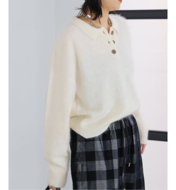 JOURNAL STANDARD「《予約》FLUFFY KNIT ポロシャツ」|ニット・セーター|