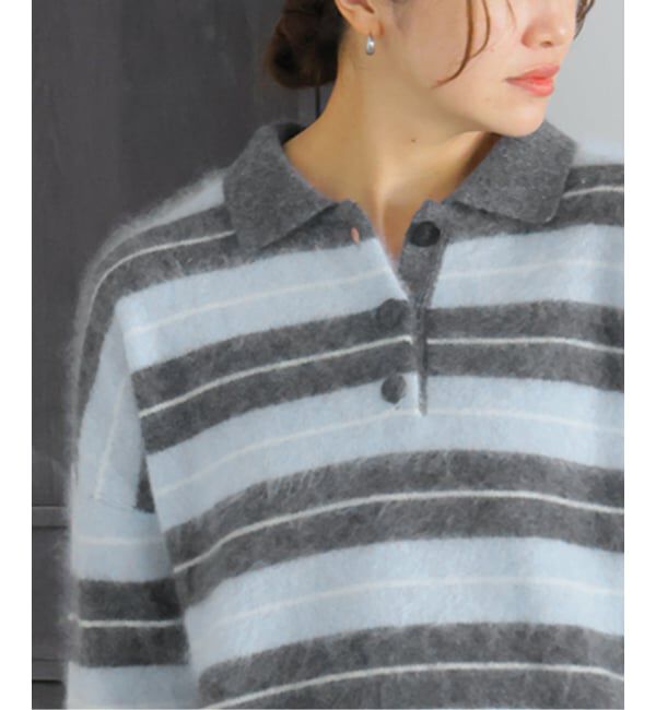 JOURNAL STANDARD「《予約》FLUFFY KNIT ポロシャツ」|ニット・セーター|