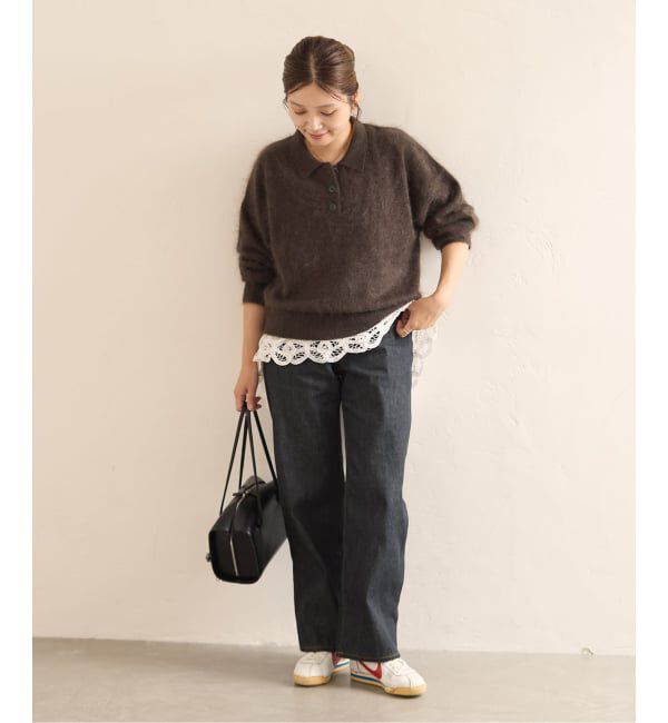 JOURNAL STANDARD「《予約》FLUFFY KNIT ポロシャツ」|ニット・セーター|