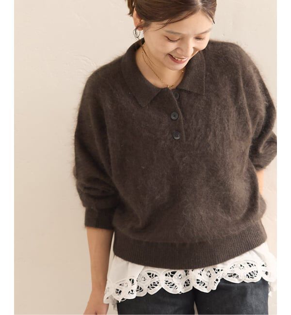 JOURNAL STANDARD「《予約》FLUFFY KNIT ポロシャツ」|ニット・セーター|