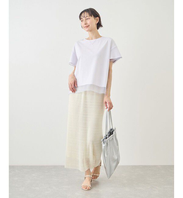 Rope&rsquo;Picnic「レースアイラインプリーツスカート」|スカート|