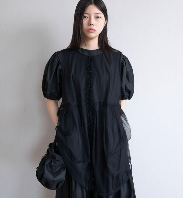  「eunoia｜パフスリーブ ティアードワンピース WOMEN」|ワンピース|