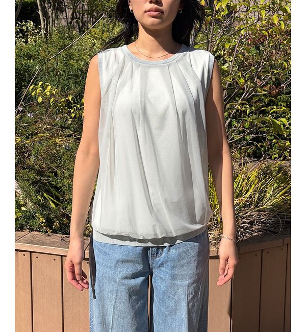 Rouge vif「【一部店舗限定】チュールレイヤードニットトップス」|ニット・セーター|