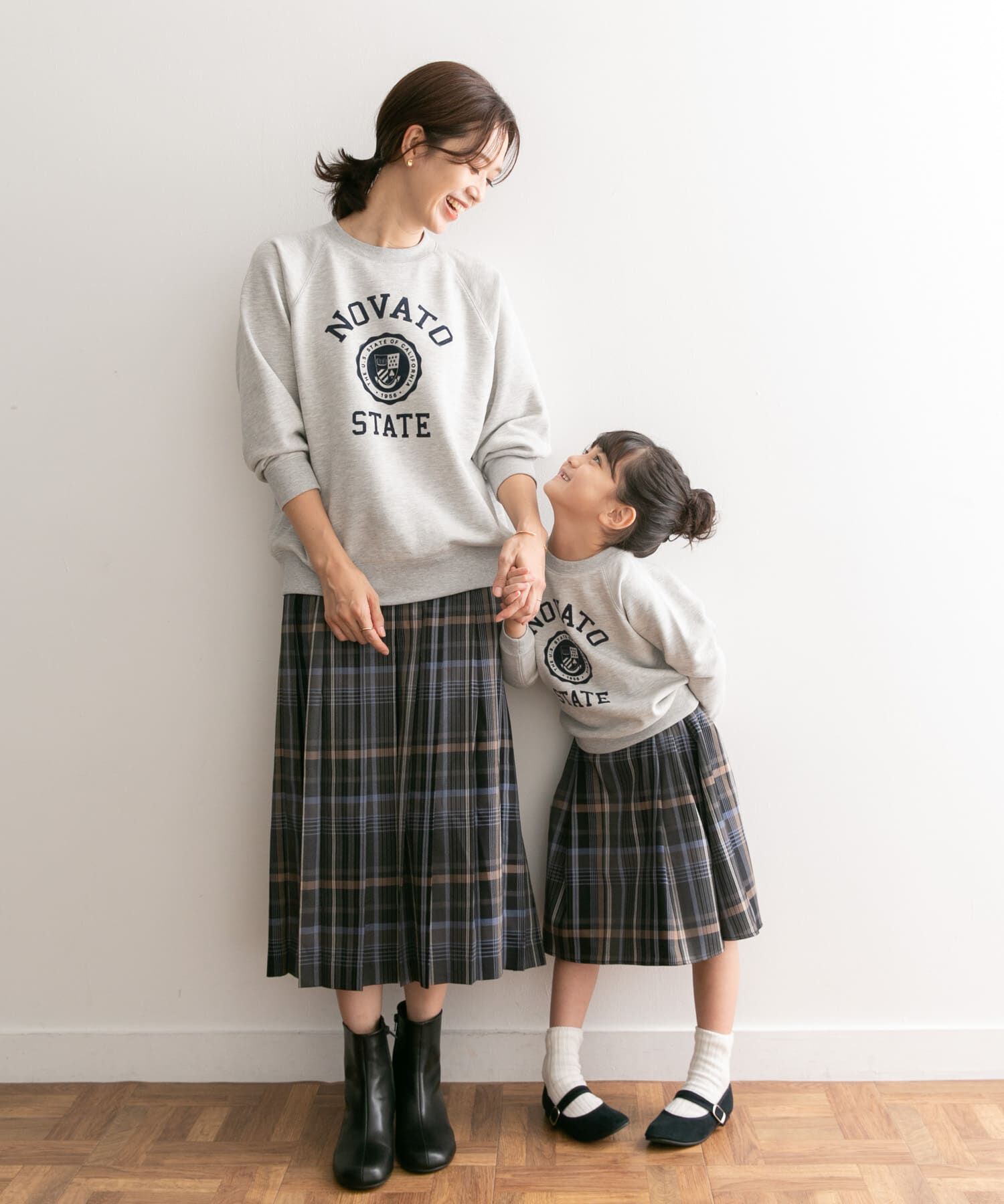 URBAN RESEARCH DOORS「『親子リンク』カラーチェックスカート(KIDS)」|その他|グレー系その他