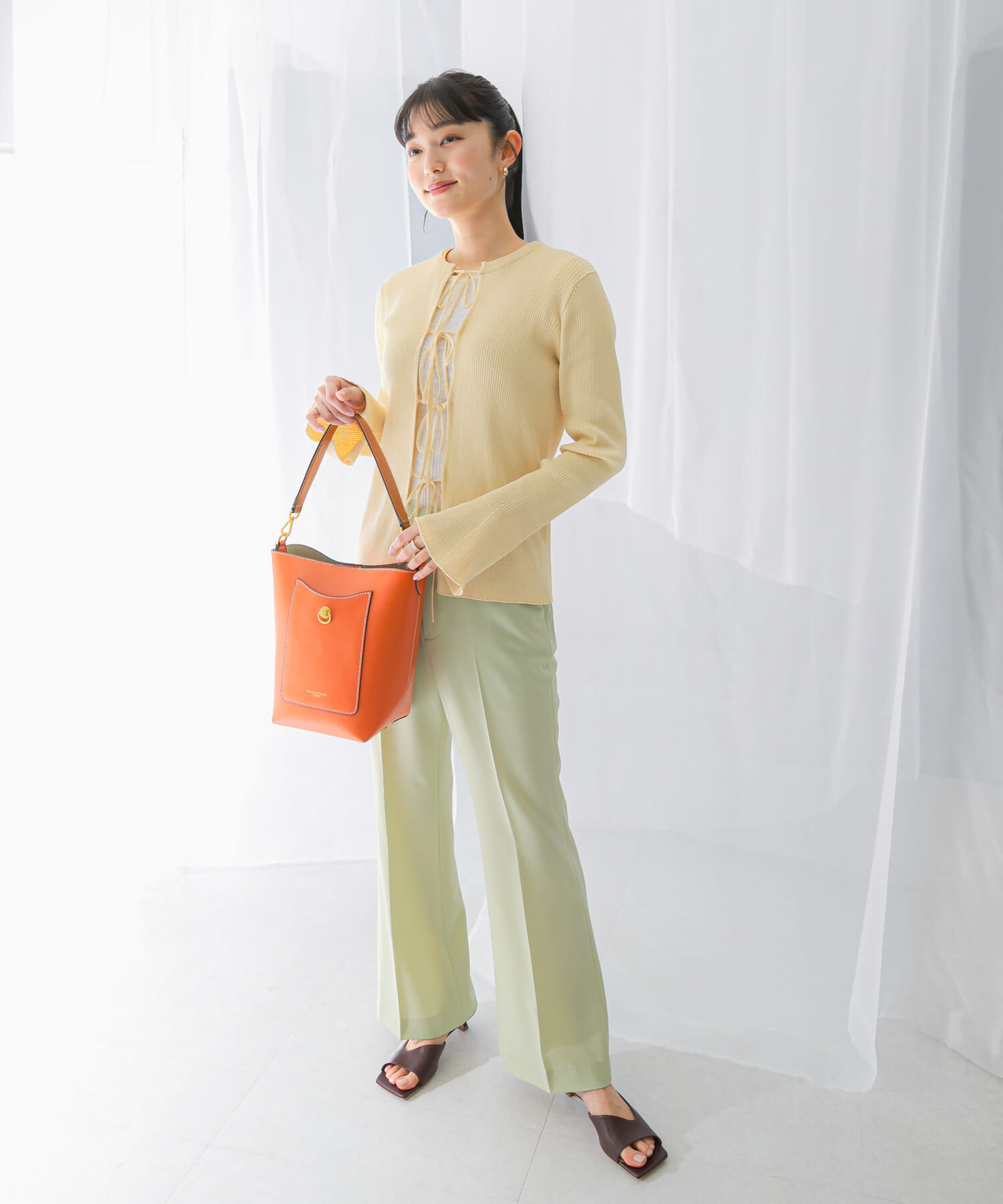 URBAN RESEARCH ROSSO「リボンデザインカーディガン」|カーディガン|