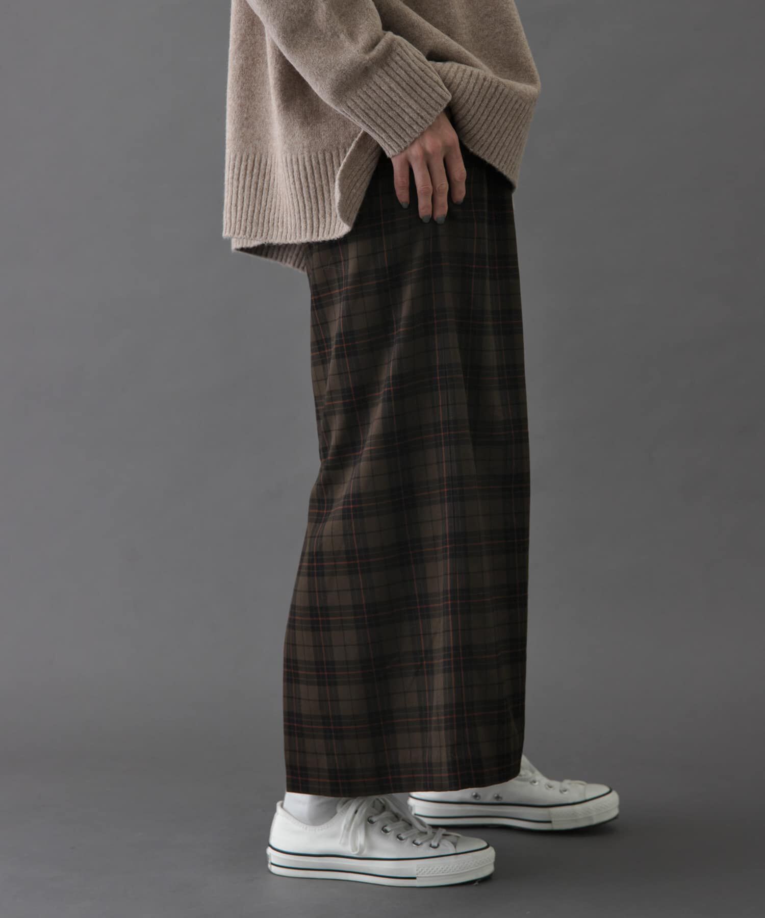 URBAN RESEARCH DOORS「FORK&SPOON　チェックストレートスカート」|スカート|