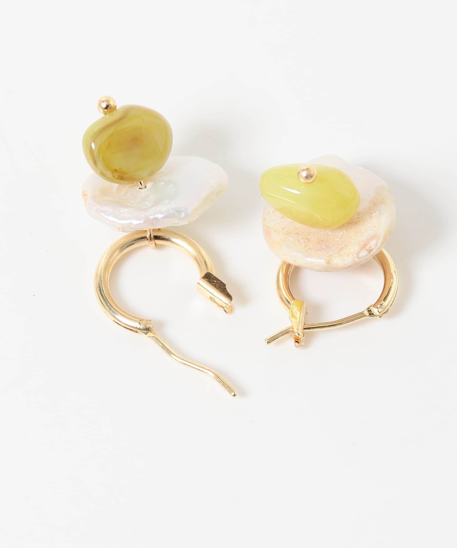 SMELLY「モチーフパールドロップフープピアス」|ピアス|