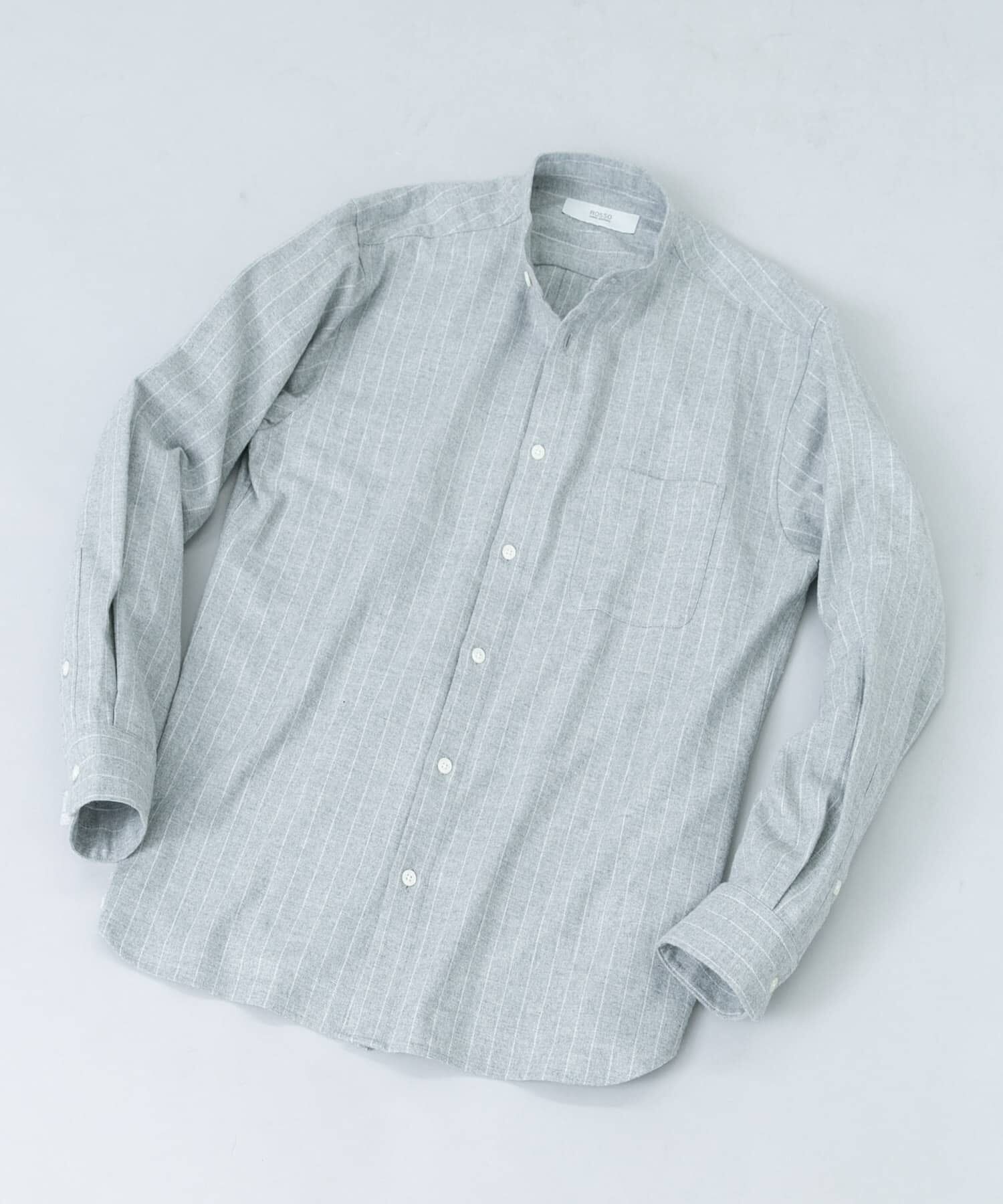 URBAN RESEARCH ROSSO「『抗菌/防臭』アーバンリラックスバンドカラーネルシャツ」|シャツ・ブラウス|グレー系その他