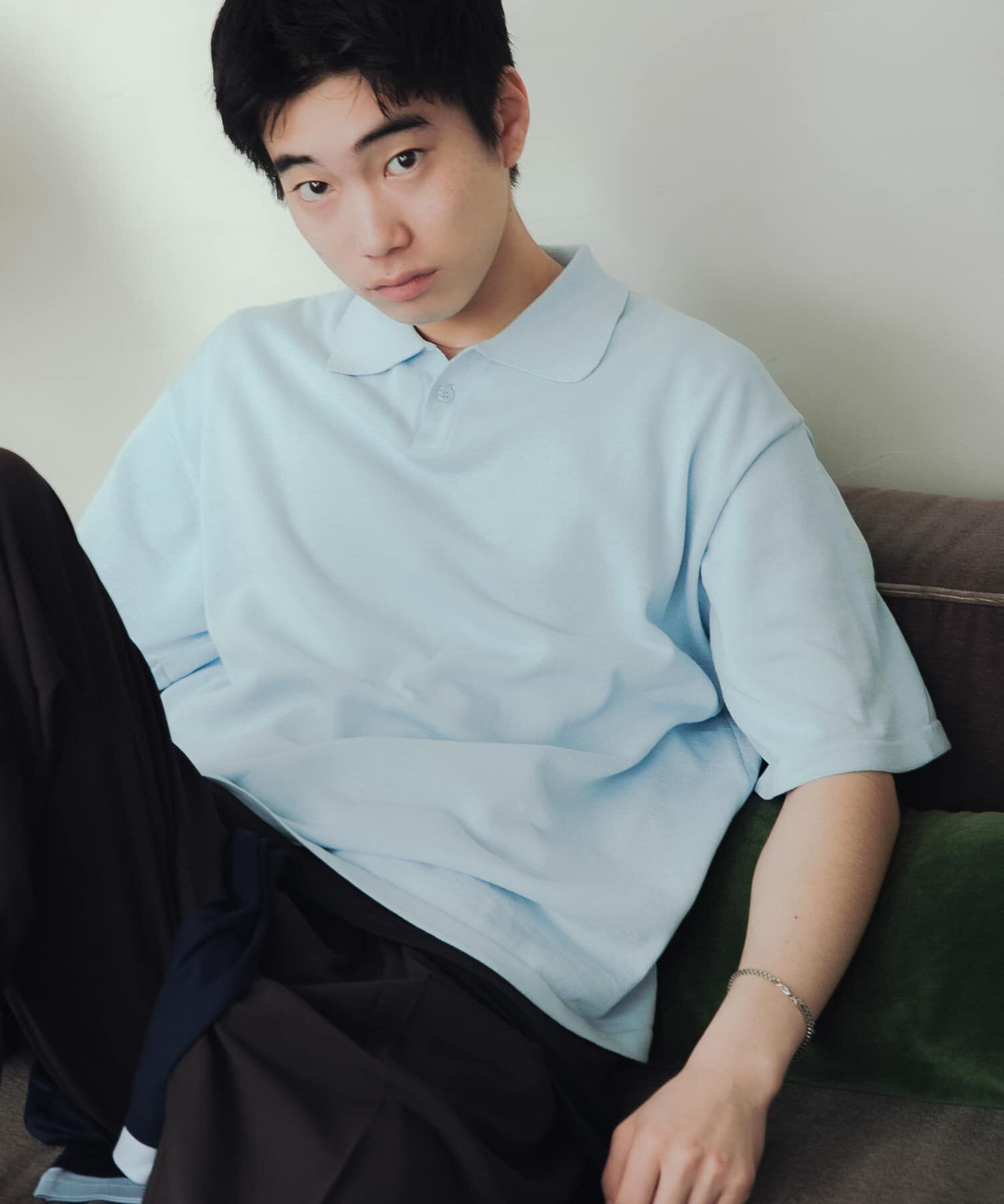 SENSE OF PLACE by URBAN RESEARCH「『洗濯可』ドライタッチスキッパーニットTシャツ」|ニット・セーター|