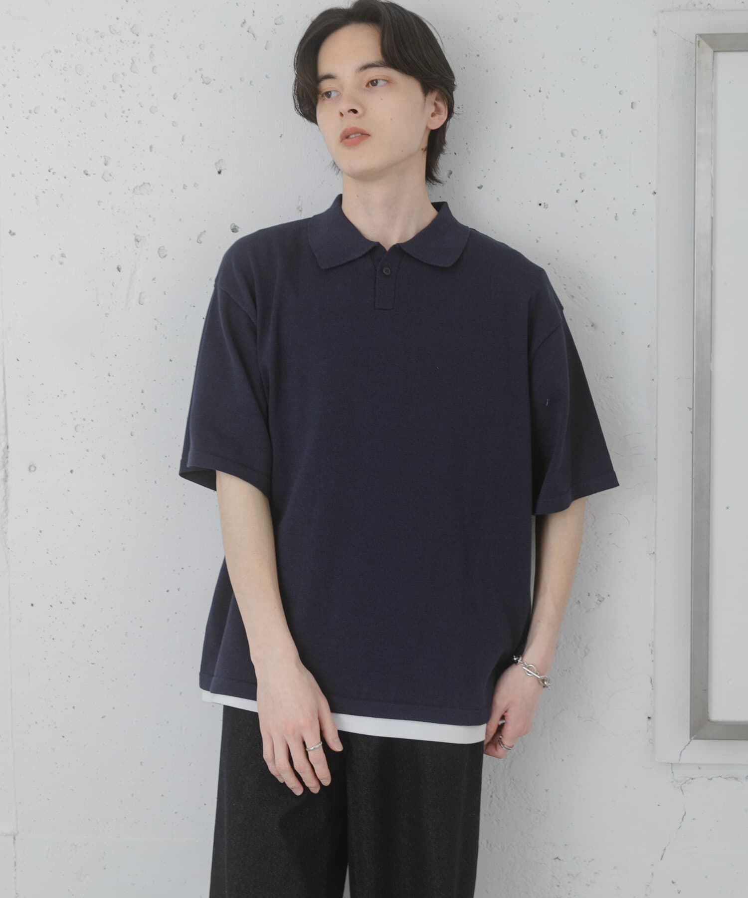SENSE OF PLACE by URBAN RESEARCH「『洗濯可』ドライタッチスキッパーニットTシャツ」|ニット・セーター|