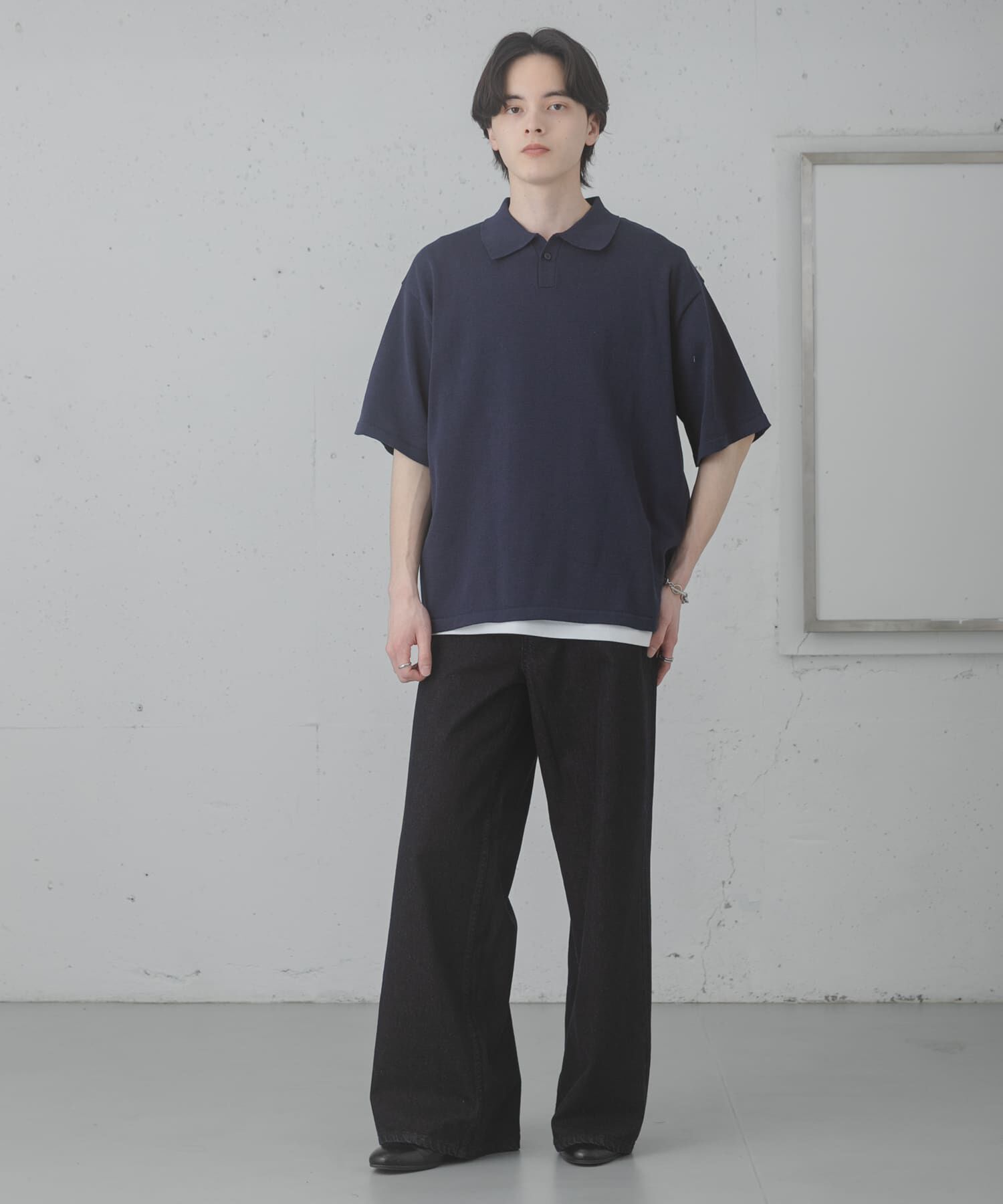 SENSE OF PLACE by URBAN RESEARCH「『洗濯可』ドライタッチスキッパーニットTシャツ」|ニット・セーター|
