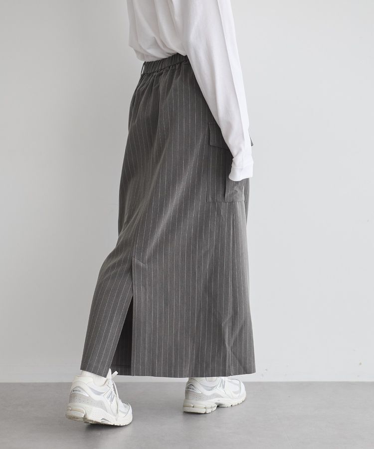 GARAGE OF GOOD CLOTHING「ストライプIラインカーゴスカート」|タイト|