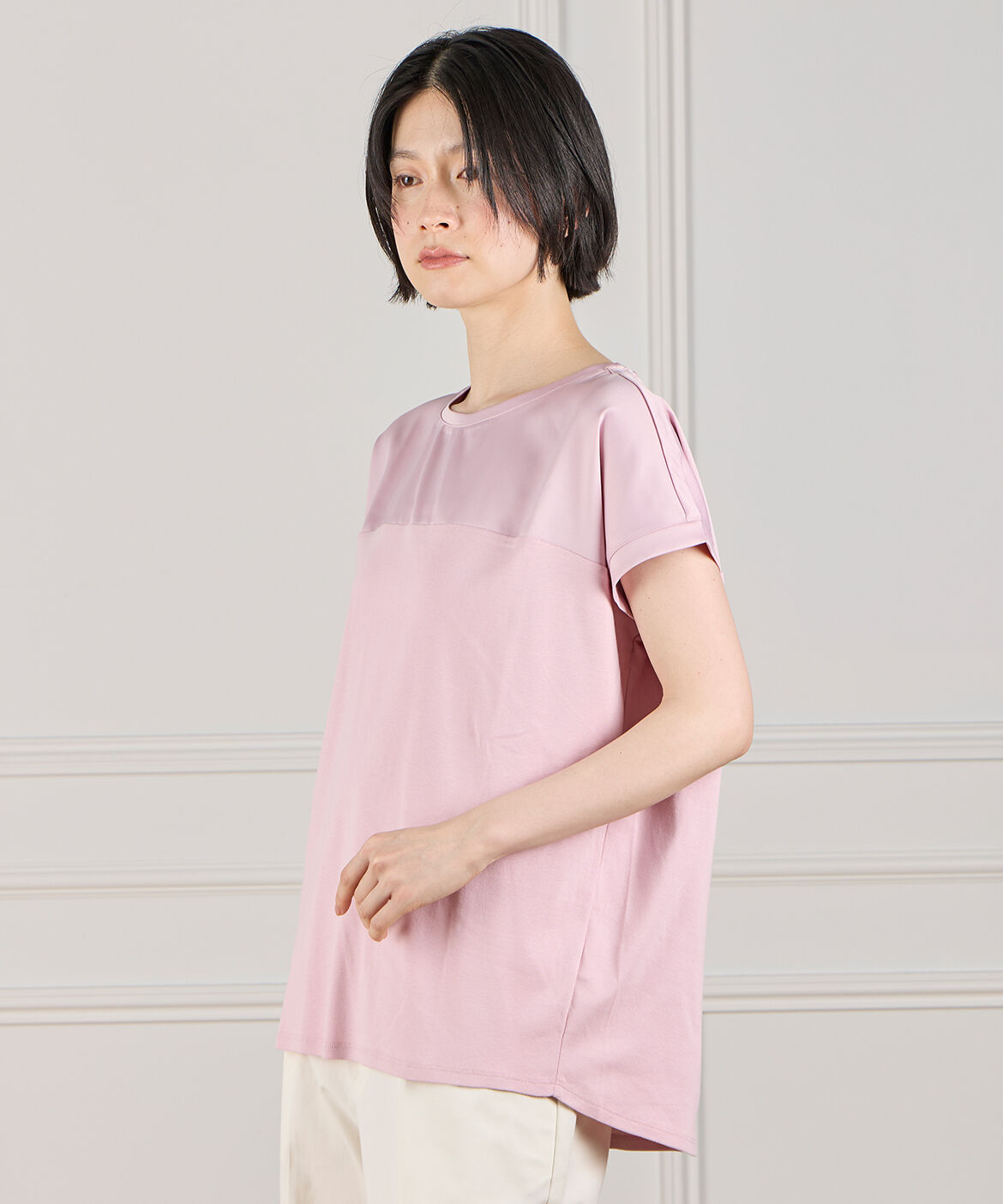 DAY by DAY it&rsquo;s international「サテン切り替えドルマンプルオーバー《スビン綿MIXフライス》」|Tシャツ・カットソー|