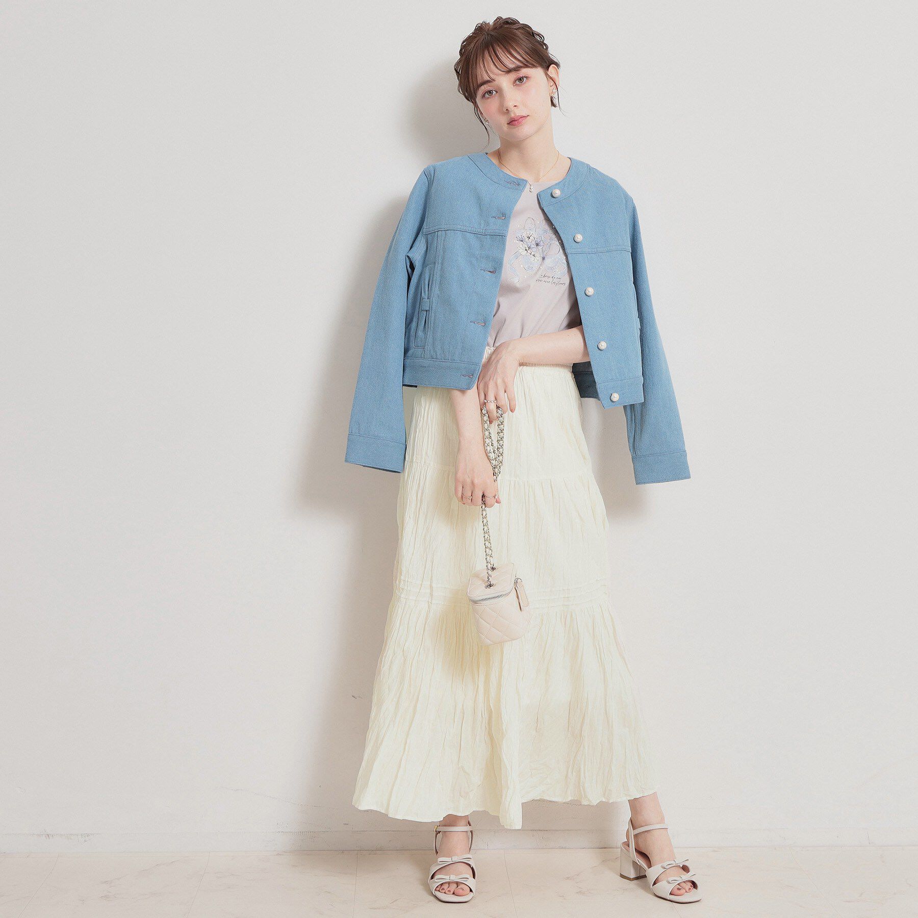 Couture broach「綿ローンティアードスカート」|スカート|