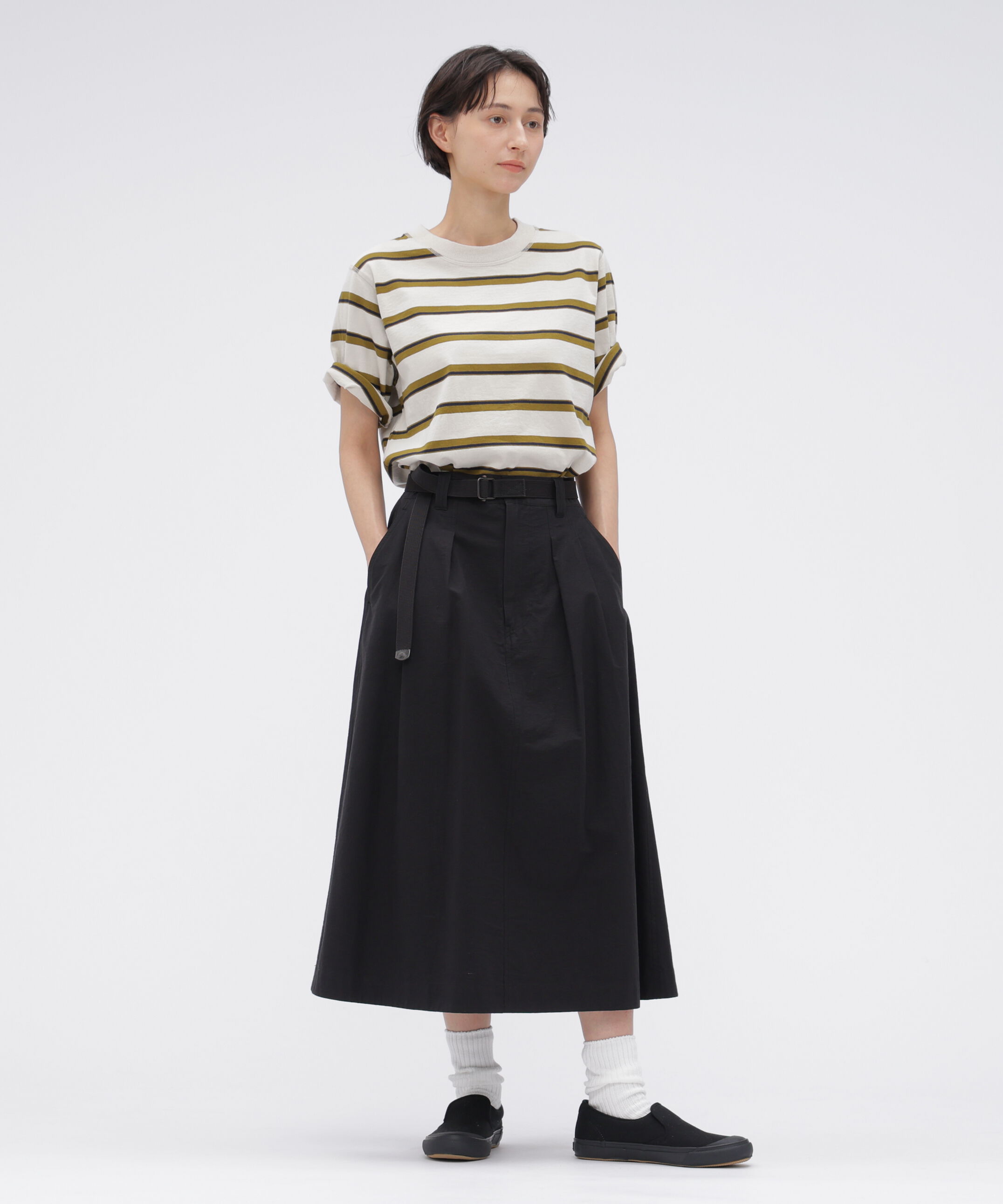 MHL.「LIGHTWEIGHT COTTON NYLON TWILL SKIRT」|スカート|