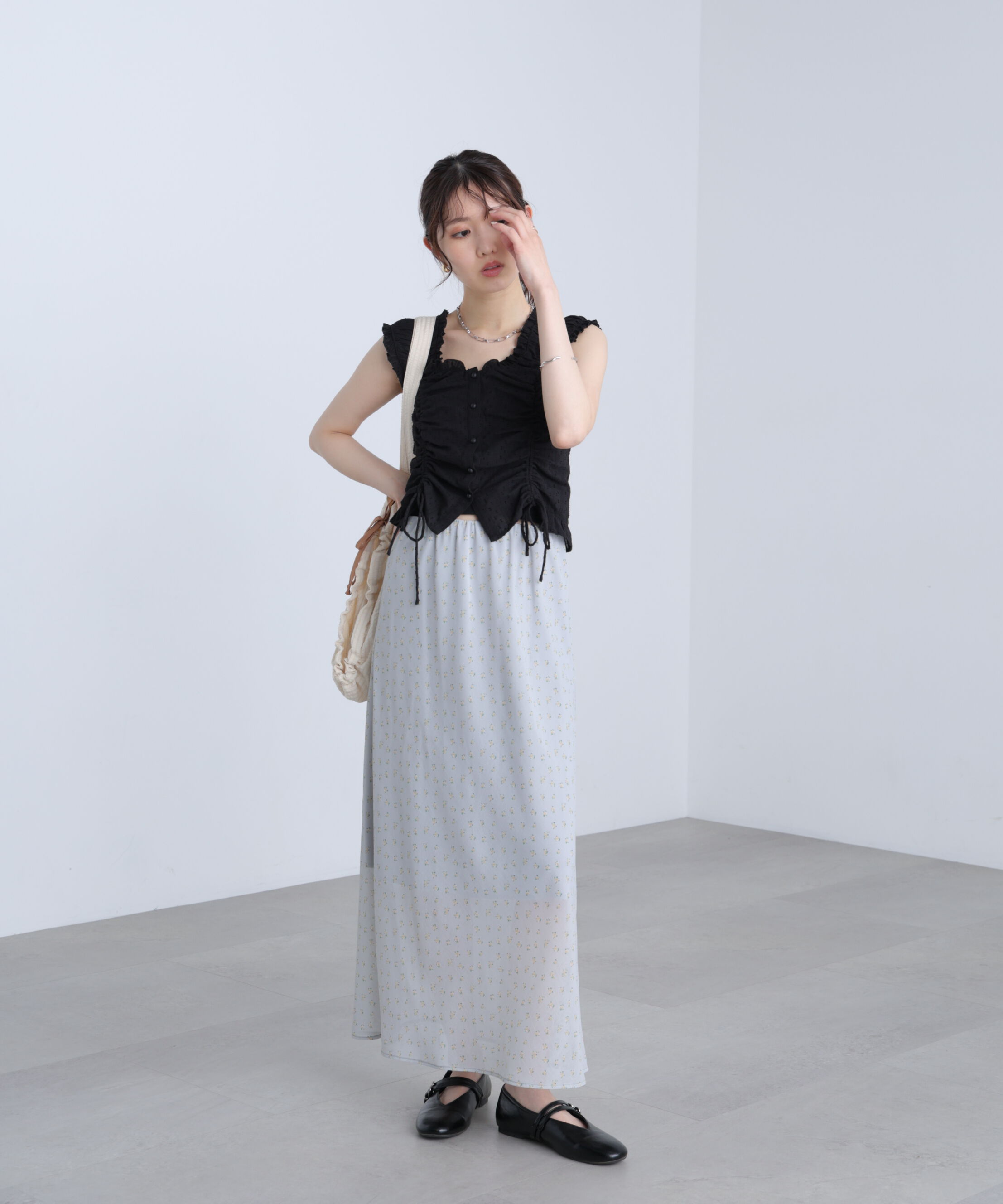  「花柄シアーナロースカート」|スカート|