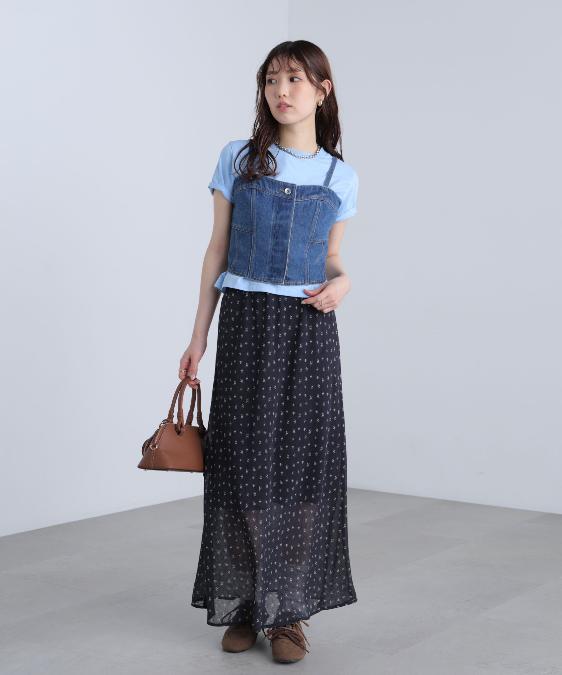  「花柄シアーナロースカート」|スカート|