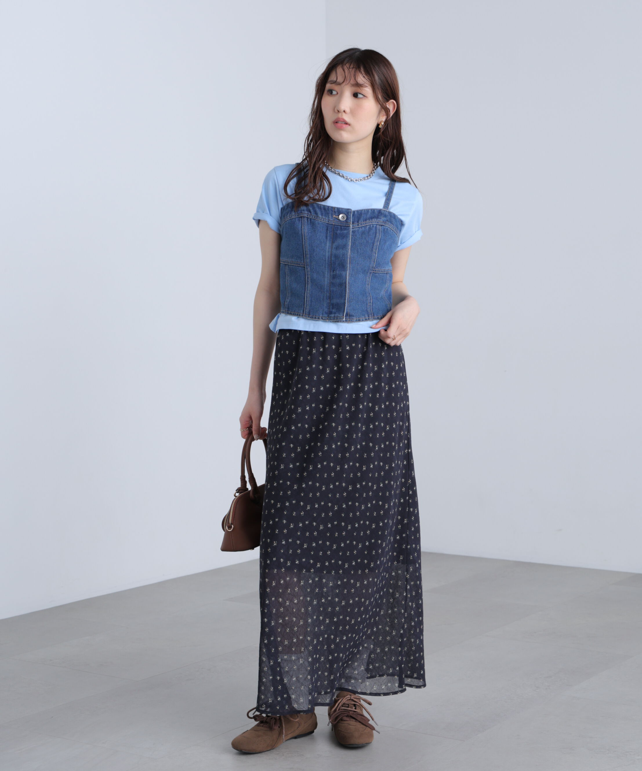  「花柄シアーナロースカート」|スカート|