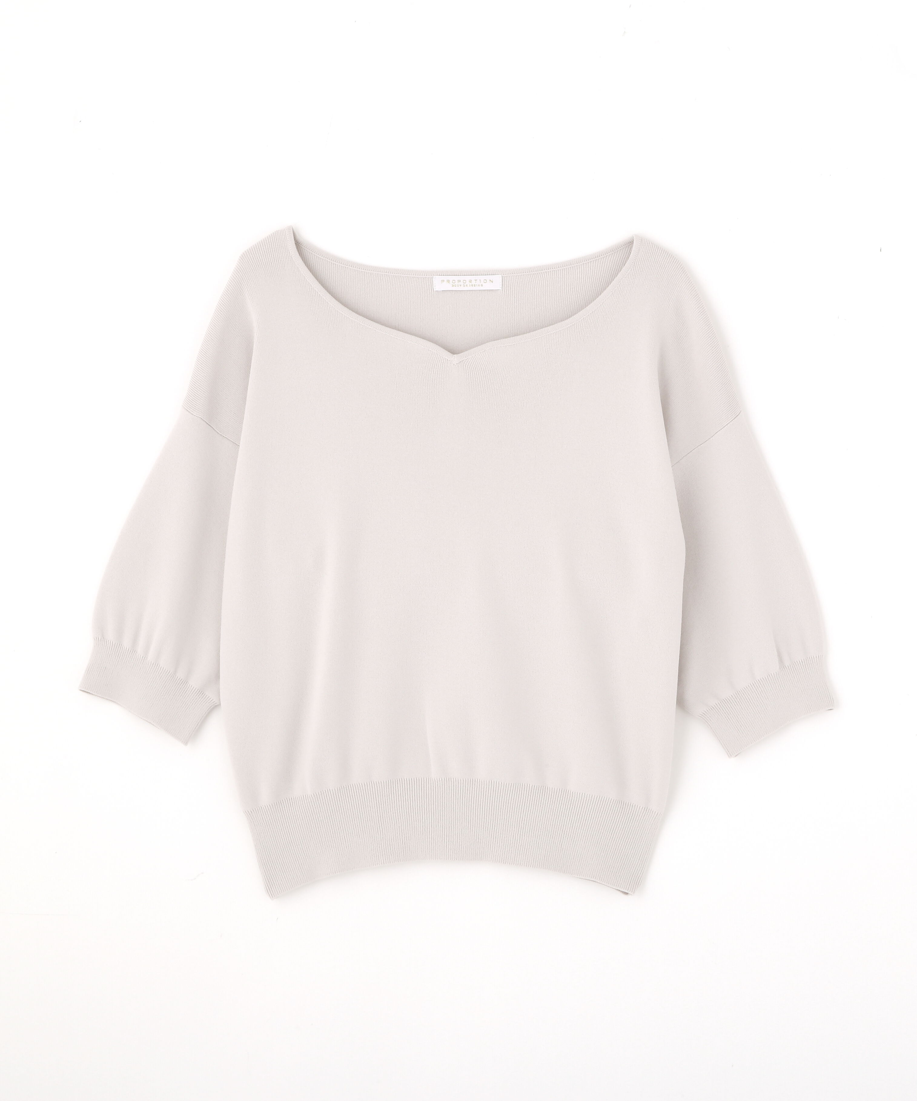 PROPORTION BODY DRESSING「5分袖ハートカットドルマンニット 26SS」|ニット・セーター|