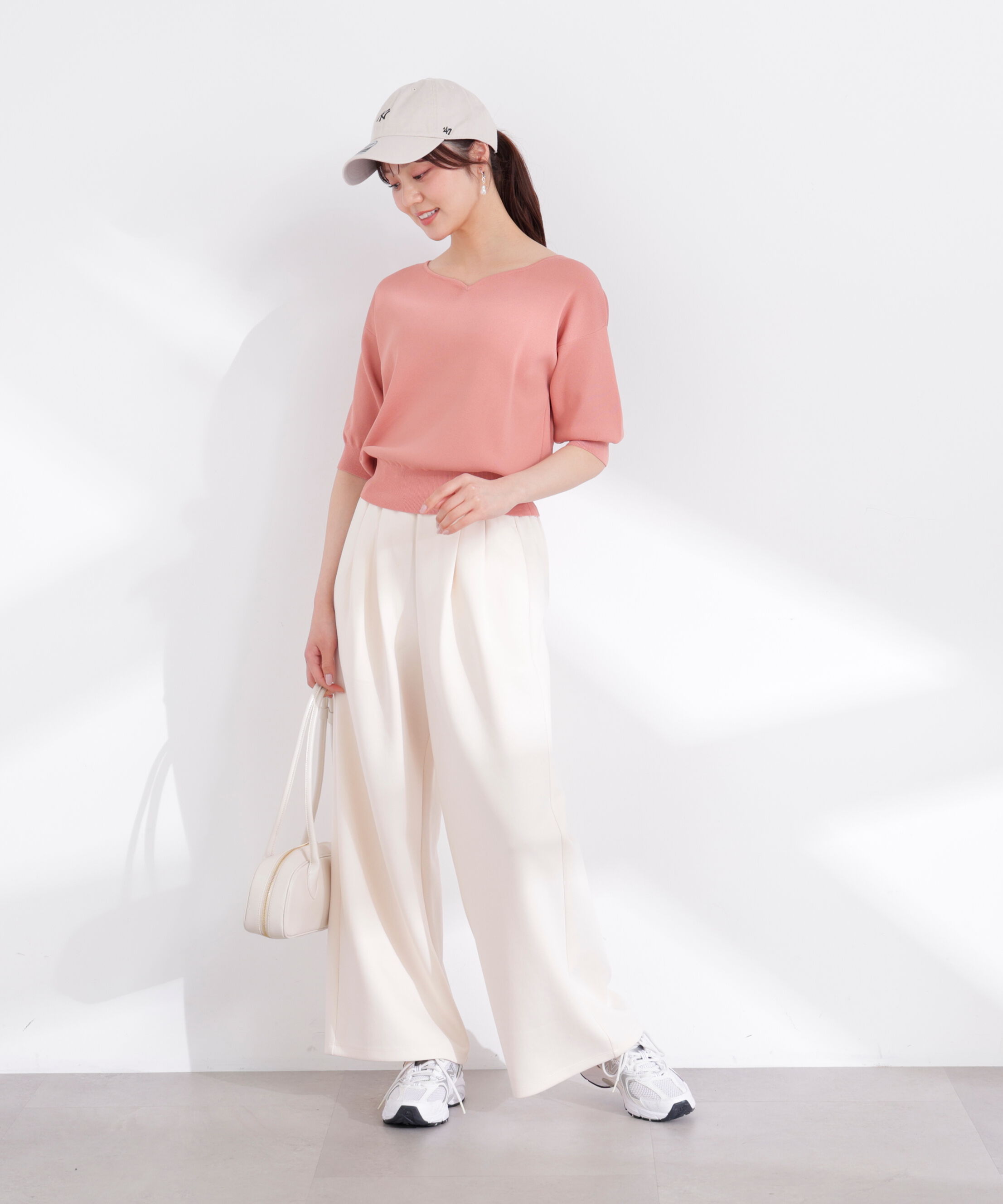 PROPORTION BODY DRESSING「5分袖ハートカットドルマンニット 26SS」|ニット・セーター|