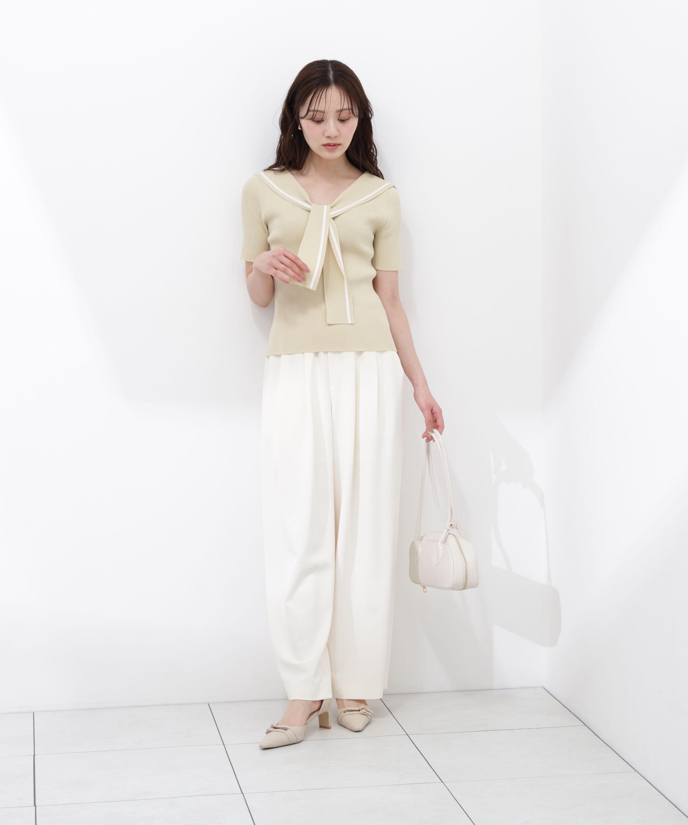 PROPORTION BODY DRESSING「セーラーカラーニットトップス」|ニット・セーター|