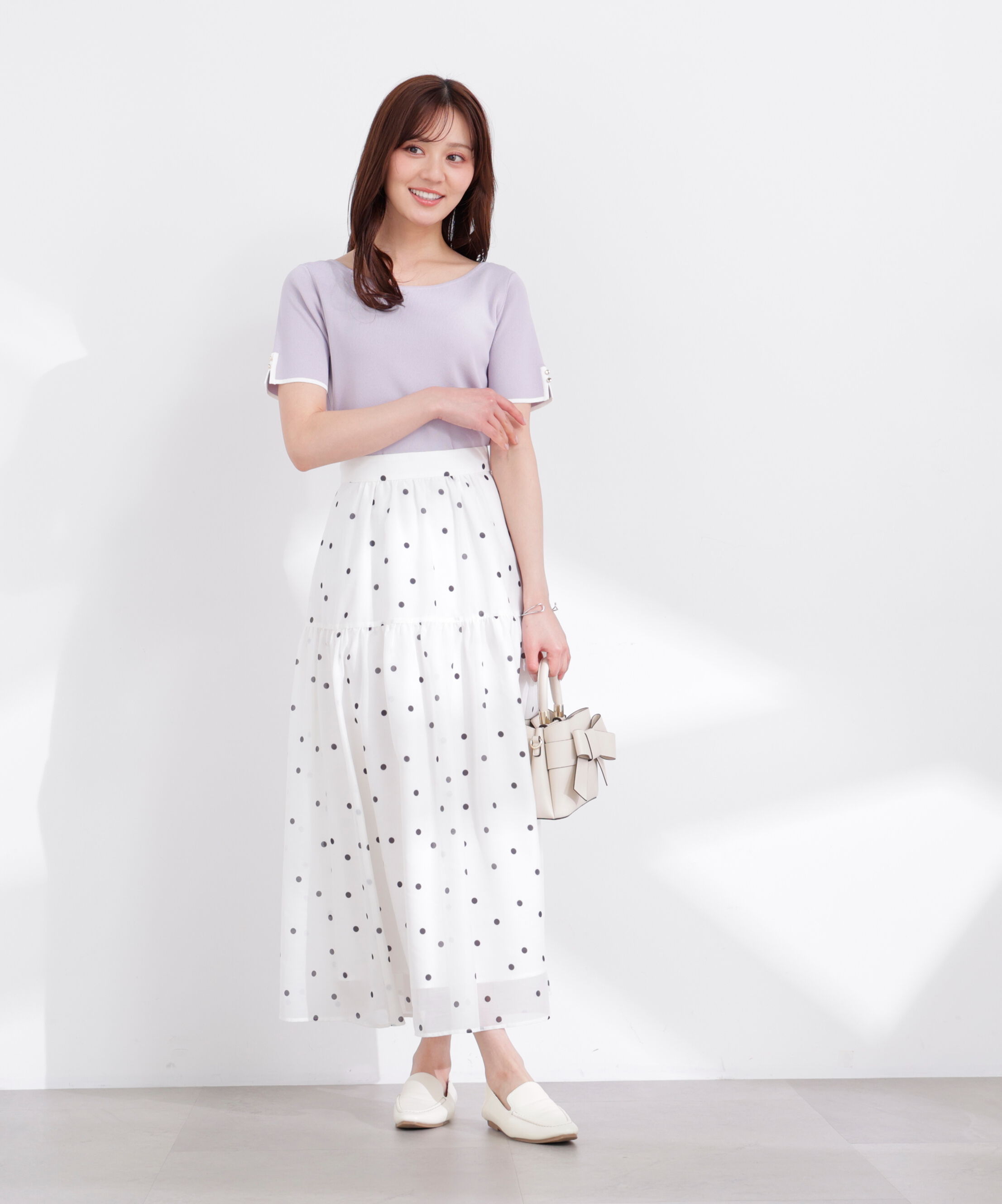 PROPORTION BODY DRESSING「ドットプリントティアードスカート 26SS」|スカート|