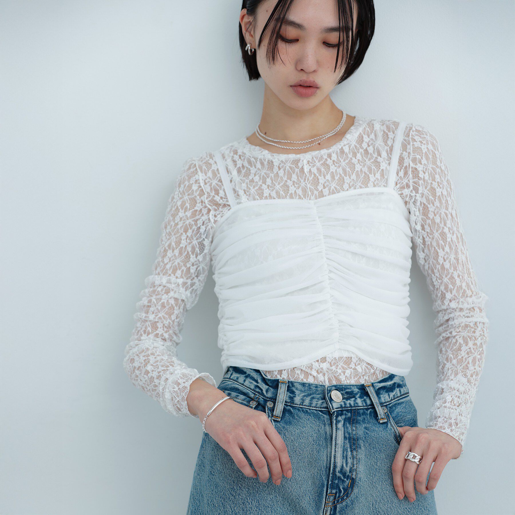 COCOSHNIK ONKITSCH「シルバー パイプマンテルブレスレット」|ブレスレット・バングル|