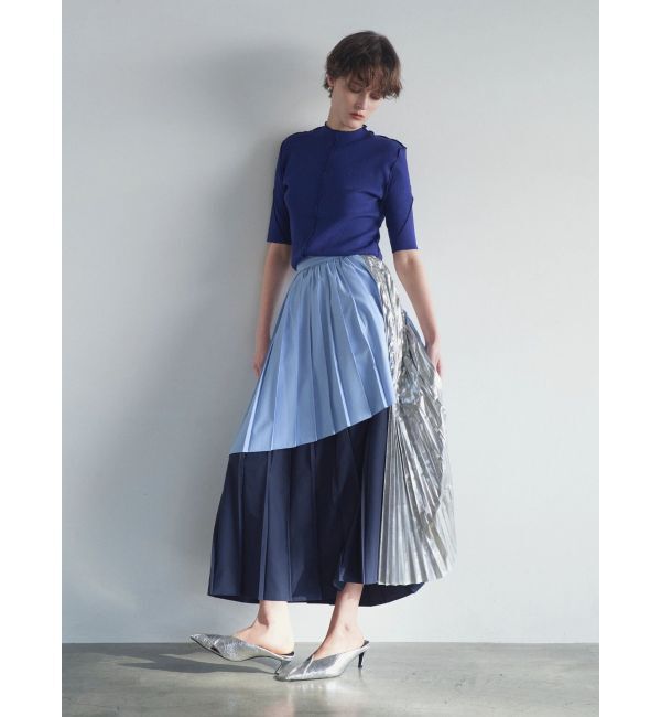 ELENDEEK「COLOR BLOCK PLEATS SK」|スカート|