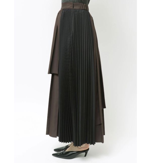 ELENDEEK「COLOR BLOCK PLEATS SK」|スカート|