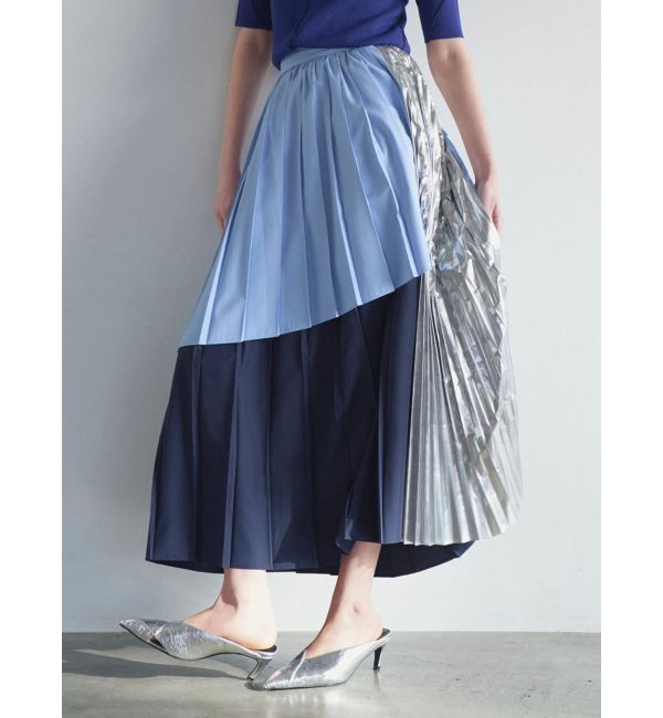 ELENDEEK「COLOR BLOCK PLEATS SK」|スカート|
