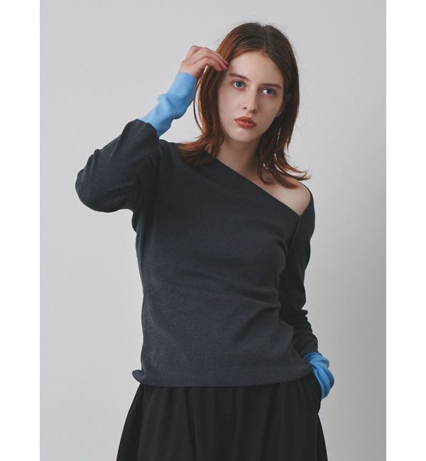 ELENDEEK「【Kaori Iseki&times;ELENDEEK】ASYMMETRY NECK KT」|ニット・セーター|