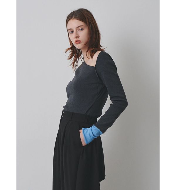 ELENDEEK「【Kaori Iseki&times;ELENDEEK】ASYMMETRY NECK KT」|ニット・セーター|