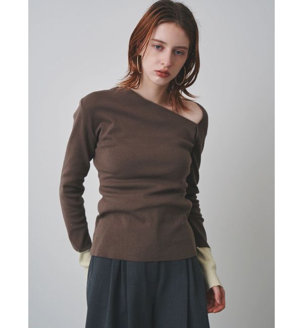 ELENDEEK「【Kaori Iseki&times;ELENDEEK】ASYMMETRY NECK KT」|ニット・セーター|