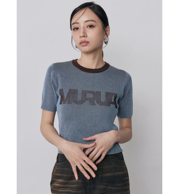 MURUA「リンガーロゴハーフニット」|ニット・セーター|
