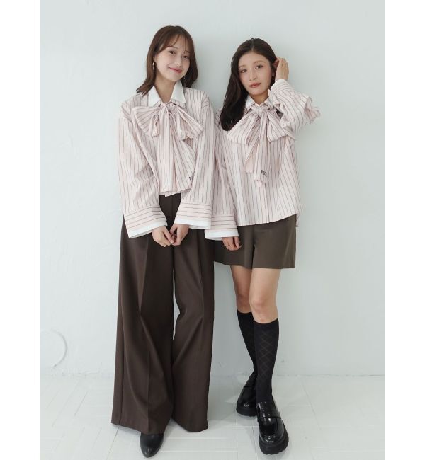 LAGUNAMOON「【POLO BCSコラボ】【マシンウォッシャブル】ボウタイシャツ」|シャツ・ブラウス|