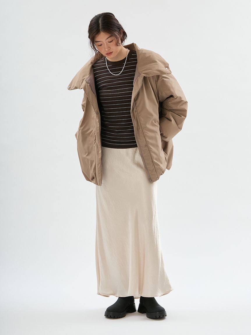 emmi atelier「ウエストゴムシャイニーナロースカート」|スカート|