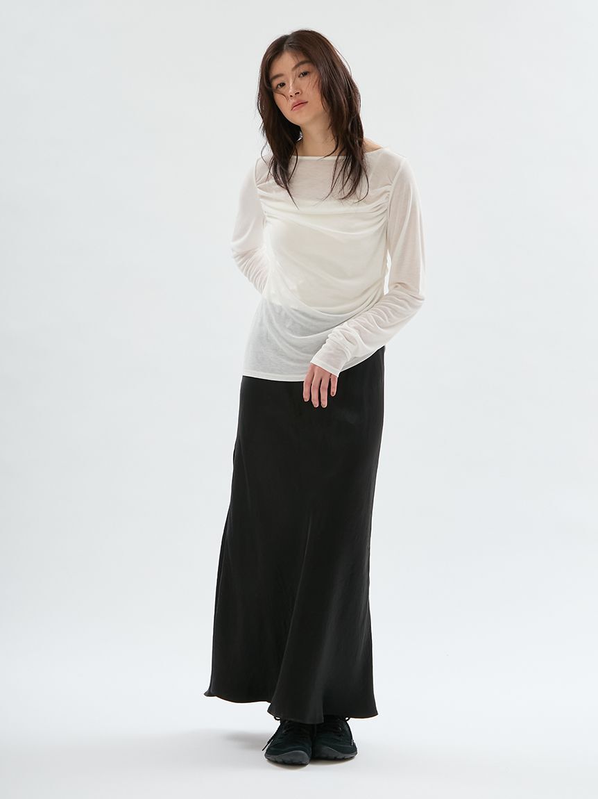 emmi atelier「ウエストゴムシャイニーナロースカート」|スカート|