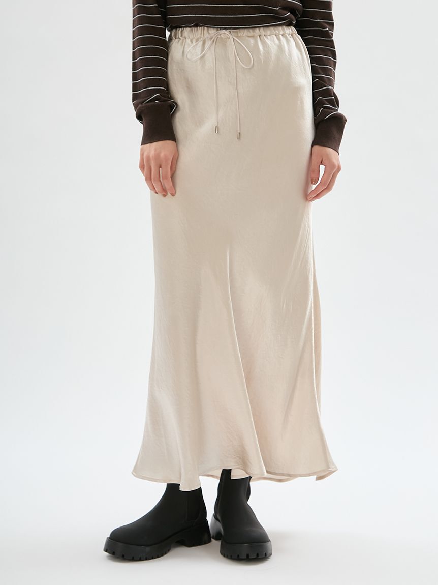 emmi atelier「ウエストゴムシャイニーナロースカート」|スカート|