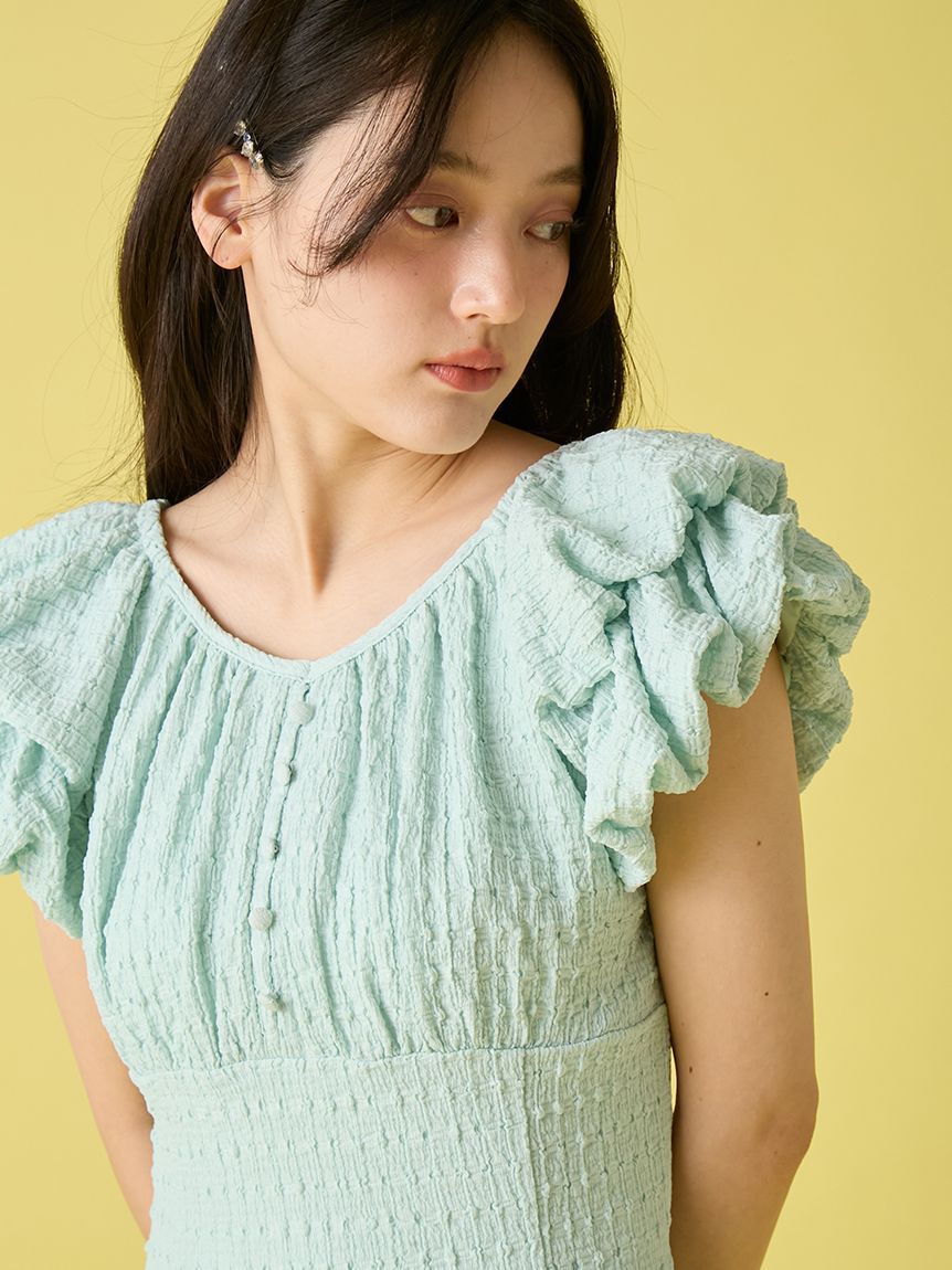 LILY BROWN「【新色追加】2wayダブルスリーブカットワンピース」|ワンピース|
