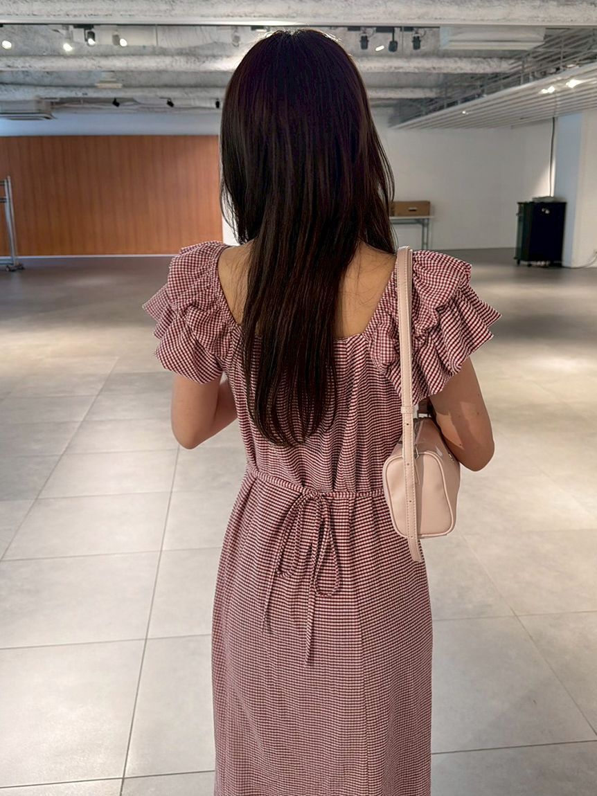 LILY BROWN「【新色追加】2wayダブルスリーブカットワンピース」|ワンピース|