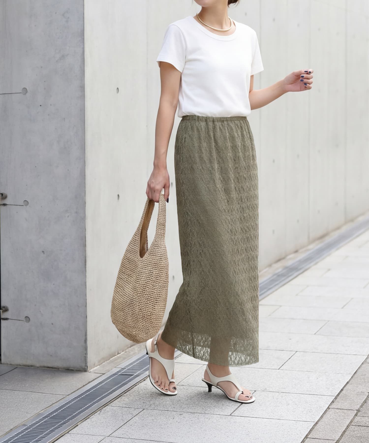 STYLE DELI「【selection】日本製ストレッチレースIラインスカート」|スカート|
