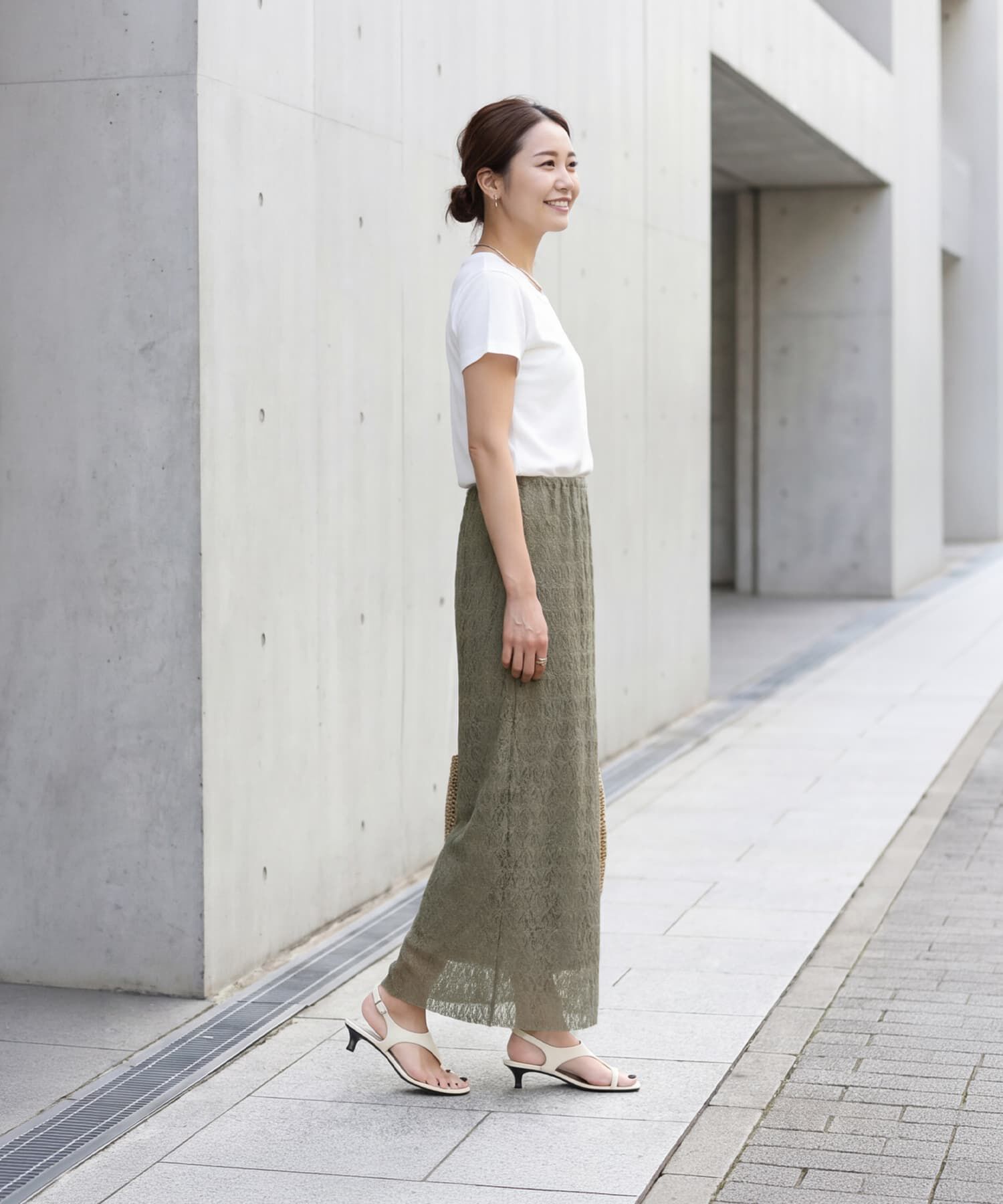 STYLE DELI「【selection】日本製ストレッチレースIラインスカート」|スカート|