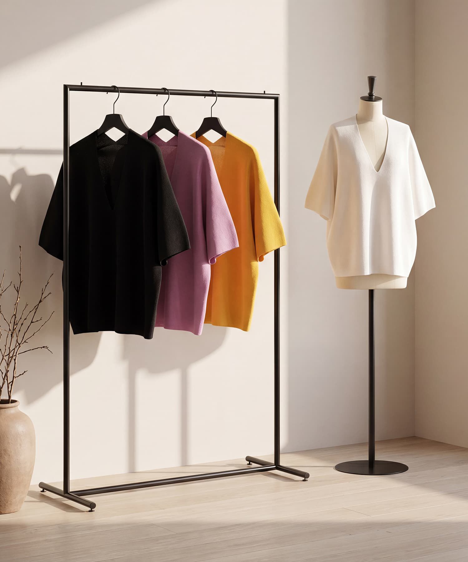 STYLE DELI「【LUXE】麻混リラックスVネックニットトップス」|Tシャツ・カットソー|