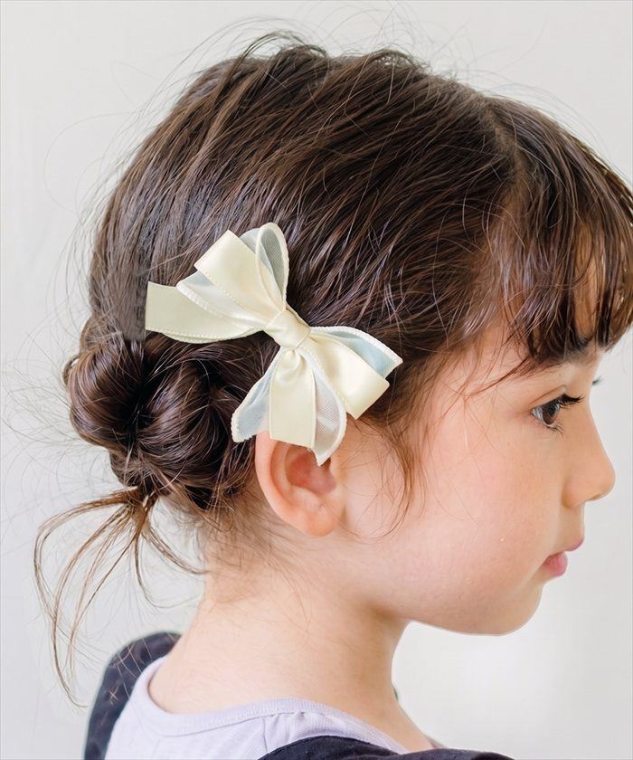 BACKYARD FAMILY「ヘアクリップ リボン 子供 フォーマル 2個セット 通販 Rora ローラ ペルル ヘアークリップ」|その他|