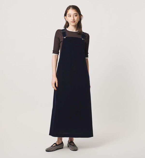 UNITED ARROWS「ベルベット サロペット スカート」|ジャンパースカート|