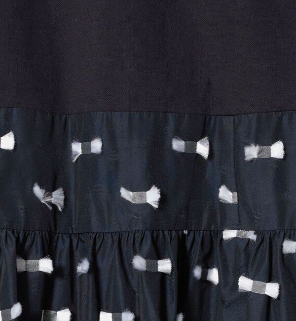 UNITED ARROWS「ドットリボン カットジャガード ワンピース ‐ウォッシャブル‐」|ワンピース|