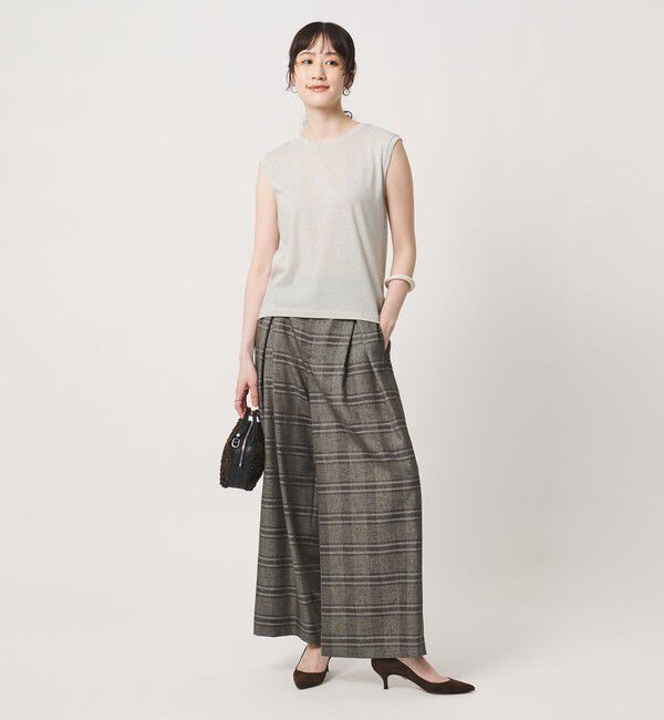 UNITED ARROWS「ラメ テンジク ノースリーブ カットソー」|Tシャツ・カットソー|